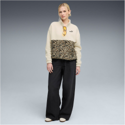 PUMA Essentials Graphic Animal Relaxed 1/2-Zip Crew...