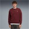 PUMA Essentials Elevated Relaxed Wash Fleece Crew Sweatshirt Herren 96 - ruby shimmer M