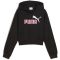 PUMA Essentials 2 Color No.1 Logo French Terry Cropped Hoodie Mädchen 51 - PUMA black/poised pink 128