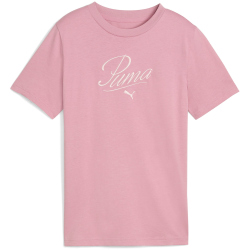 PUMA Essentials Script T-Shirt Mädchen 65 - poised pink 140