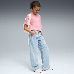 PUMA Essentials Script T-Shirt Mädchen 65 - poised pink 140