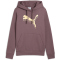 PUMA Essentials Metallic Fleece Hoodie Damen 88 - raisin/metallic gold S