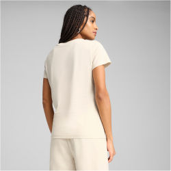 PUMA Essentials Script T-Shirt Damen 87 - alpine snow XS