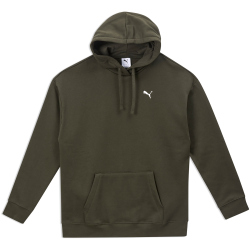 PUMA Essentials Relaxed Fleece Hoodie Damen 70 - dark olive XL