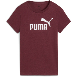 PUMA Essentials No. 1 Logo Heather T-Shirt Damen 96 - ruby shimmer heather M