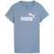 PUMA Essentials No. 1 Logo Heather T-Shirt Damen 34 - cool blue heather S