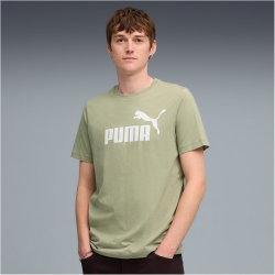 PUMA Essentials No. 1 Logo T-Shirt Herren 82 - lux army M