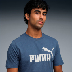PUMA Essentials No. 1 Logo T-Shirt Herren 80 - dark indigo L