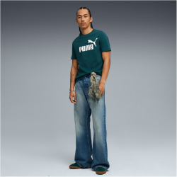 PUMA Essentials No. 1 Logo T-Shirt Herren 75 - green terrain S