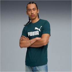 PUMA Essentials No. 1 Logo T-Shirt Herren 75 - green terrain L
