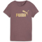 PUMA Essentials Metallic No. 1 Logo T-Shirt Damen 88 - raisin/metallic gold XS