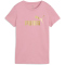 PUMA Essentials Metallic No. 1 Logo T-Shirt Damen 65 - poised pink/metallic gold XS