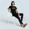 PUMA Essentials Metallic No. 1 Logo T-Shirt Damen 51 - PUMA black/metallic gold XS