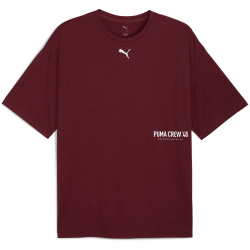 PUMA Graphic Oversized T-Shirt Herren 96 - ruby shimmer M