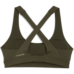 PUMA Cloudspun Mid Support Sport-BH Damen 70 - dark olive S