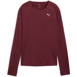 PUMA Run Cloudspun langarm Laufshirt Damen 96 - ruby...