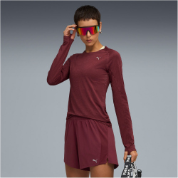 PUMA Run Cloudspun langarm Laufshirt Damen 96 - ruby...