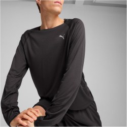 PUMA Run Velocity Polyester langarm Laufshirt Herren 01 - PUMA black M