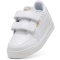 PUMA Shuffle Downtown Lo Sneaker mit Klettverschluss Kinder 01 - PUMA white/PUMA white/PUMA gold 28