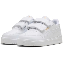 PUMA Shuffle Downtown Lo Sneaker mit Klettverschluss Kinder 01 - PUMA white/PUMA white/PUMA gold 29