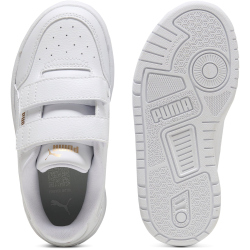PUMA Shuffle Downtown Lo Sneaker mit Klettverschluss Kinder 01 - PUMA white/PUMA white/PUMA gold 29