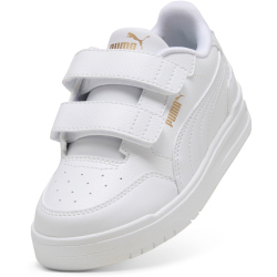 PUMA Shuffle Downtown Lo Sneaker mit Klettverschluss Kinder 01 - PUMA white/PUMA white/PUMA gold 29