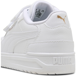 PUMA Shuffle Downtown Lo Sneaker mit Klettverschluss Kinder 01 - PUMA white/PUMA white/PUMA gold 29