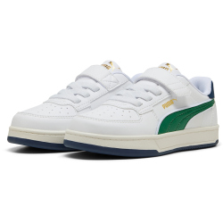 PUMA Caven 2.0 Retro AC+ Sneaker mit Klettverschluss Kinder 02 - PUMA white/archive green/warm white 30