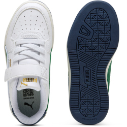 PUMA Caven 2.0 Retro AC+ Sneaker mit Klettverschluss Kinder 02 - PUMA white/archive green/warm white 30