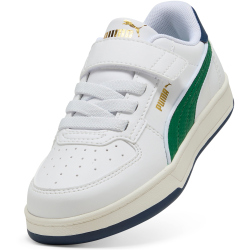 PUMA Caven 2.0 Retro AC+ Sneaker mit Klettverschluss Kinder 02 - PUMA white/archive green/warm white 30