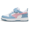 PUMA Rebound V6 Lo AC+ Sneaker mit Klettverschluss Kinder 30 - PUMA white/poised pink/cool blue 28