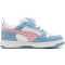 PUMA Rebound V6 Lo AC+ Sneaker mit Klettverschluss Kinder 30 - PUMA white/poised pink/cool blue 35