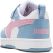 PUMA Rebound V6 Lo AC+ Sneaker mit Klettverschluss Kinder 30 - PUMA white/poised pink/cool blue 35
