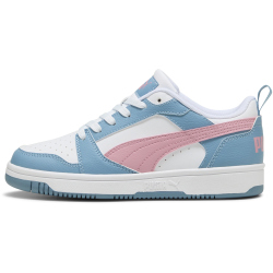 PUMA Rebound V6 Lo Sneaker Kinder 30 - PUMA white/poised pink/cool blue 36