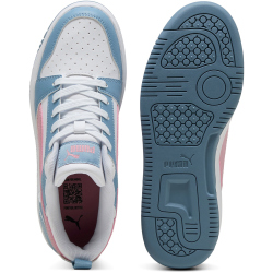 PUMA Rebound V6 Lo Sneaker Kinder 30 - PUMA white/poised pink/cool blue 36
