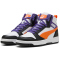 PUMA Rebound V6 Mid-Top Sneaker Kinder 34 - PUMA white/orange glo/PUMA black 37