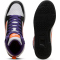 PUMA Rebound V6 Mid-Top Sneaker Kinder 34 - PUMA white/orange glo/PUMA black 37