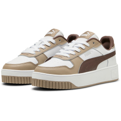 PUMA Carina Street Plateau Sneaker Damen 54 - PUMA white/flat bronze/ice coffee 38.5