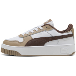 PUMA Carina Street Plateau Sneaker Damen 54 - PUMA white/flat bronze/ice coffee 38.5
