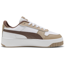 PUMA Carina Street Plateau Sneaker Damen 54 - PUMA white/flat bronze/ice coffee 38.5