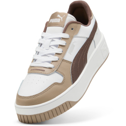 PUMA Carina Street Plateau Sneaker Damen 54 - PUMA white/flat bronze/ice coffee 38.5