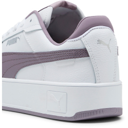 PUMA Carina Street Plateau Sneaker Damen 52 - PUMA white/plum jam/PUMA silver 37