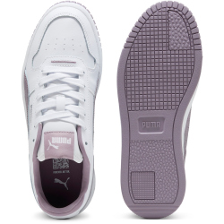 PUMA Carina Street Plateau Sneaker Damen 52 - PUMA white/plum jam/PUMA silver 38.5