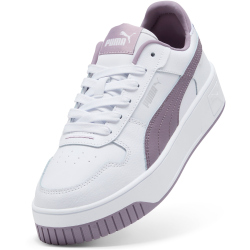 PUMA Carina Street Plateau Sneaker Damen 52 - PUMA white/plum jam/PUMA silver 38.5