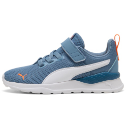 PUMA Anzarun Lite AC PS Kinder Sneaker mit Klettverschluss 45 - cool blue/puma white/orange glo 28