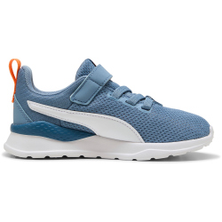 PUMA Anzarun Lite AC PS Kinder Sneaker mit Klettverschluss 45 - cool blue/puma white/orange glo 28