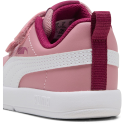 PUMA Courtflex V3 Baby-Sneaker mit Klettverschluss 15 - poised pink/puma white/berry 22