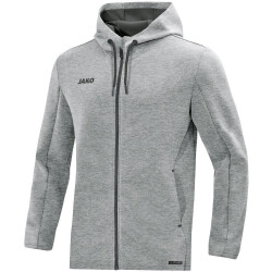 JAKO Premium Kapuzenjacke grau meliert S