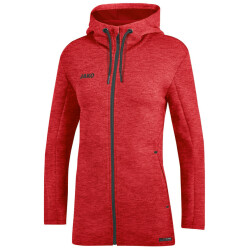 JAKO Premium Kapuzenjacke Damen rot meliert 34