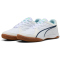 PUMA Pressing IV Hallen-Fußballschuhe 01 - PUMA white/aqua/fizzy light/sea glass 41